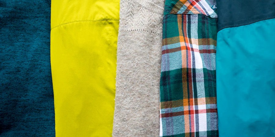 A variety of different kinds of fabric